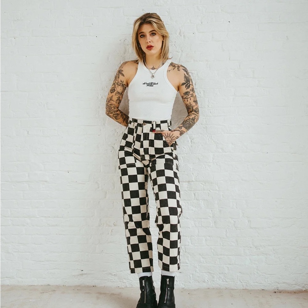 P&Co Checkered Service Fatigue Pants Size 32
